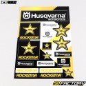Stickers Rockstar Husqvarna Racing MX 30.5x46 cm D'Cor (planche)