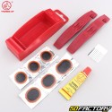 Kit de reparo de câmara de ar de bicicleta (alavancas de pneus vermelhas, remendos e cola) Thumbs Up