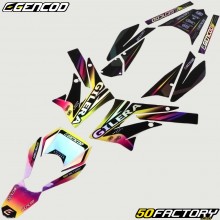 Kit grafiche adesivi Derbi  DRD, Gilera SMT, RCR  (XNUMX - XNUMX) Gencod  Sole olografico (scrittura Gilera)