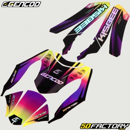Kit grafiche adesivi Peugeot Kisbee (2010 - 2017) Gencod Sole olografico