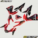 Kit grafico MBK Nitro,  Yamaha Aerox (Dal 2013) Gencod olografico nero e rosso (scrittura Nitro)