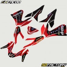 Kit decorativo MBK Nitro,  Yamaha Aerox (Desde 2013) Gencod holográfico negro y rojo (escritura Nitro)
