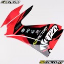 Kit grafico MBK Nitro,  Yamaha Aerox (Dal 2013) Gencod olografico nero e rosso (scrittura Nitro)