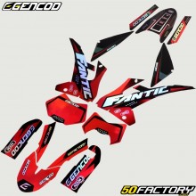 Decoration kit Fantic E, ER, 50, 125 (2017 - 2022) Gencod black and red holographic