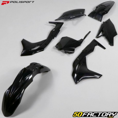 Kit de plásticos Kawasaki KX, KXF 250 (2017 - 2019) Polisport negro