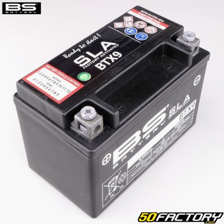 Batería BS Battery BTX9 12V 8.4Ah gel Piaggio Zip, Sym Orbit, Xmax, Burgman...
