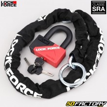 U-lock with ring lasso chain (SRA approved) Lock Force Combo