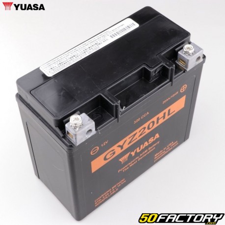 Batteria Yuasa GYZ20HL 12V 20Ah Acido senza manutenzione Yamaha kodiak, Kymco MXU 450 ...