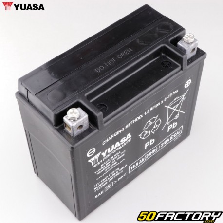 Batería Yuasa YTX20HL 12V 18.9Ah Honda VTX 1800 sin mantenimiento con ácido, Yamaha YFM Grizzly...