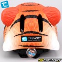 Casco da bicicletta per bambini con illuminazione posteriore integrata Crazy Safety Tiger 3D arancione