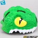 Children&#39;s bicycle helmet with integrated rear lighting Crazy Safety Crocodile 3D green