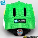 Casco da bicicletta per bambini con illuminazione posteriore integrata Crazy Safety Crocodile 3D verde