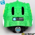 Casco da bicicletta per bambini con illuminazione posteriore integrata Crazy Safety Crocodile 3D verde