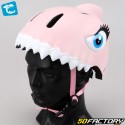 Casco da bicicletta per bambini con illuminazione posteriore integrata Crazy Safety Requin 3D rosa