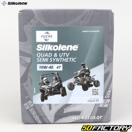 Huile moteur 4T 10W40 Silkolene ATV semi-synthèse 4L (bib)