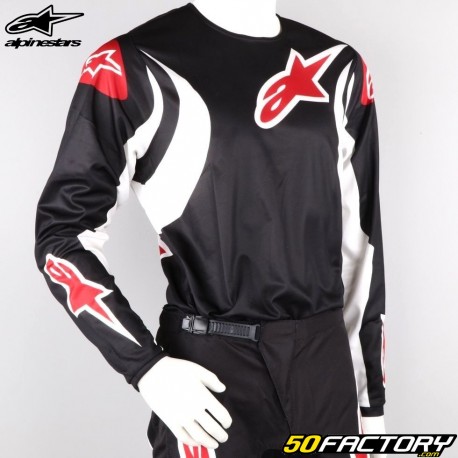 Camisa Alpinestars Fluid Lucent preta e branca