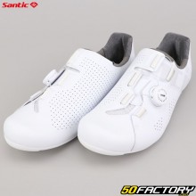 Sapatos de ciclismo “estrada” brancos Santic Vast