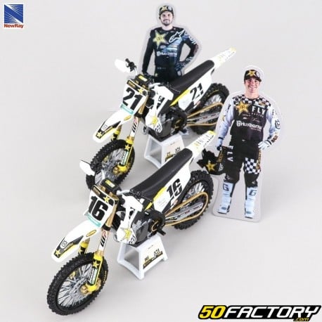 Motocicletas em miniatura 1/12 Husqvarna FC 450 Team Rockstar Energy (2020) New Ray