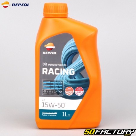 Aceite de motor 4T 15W50 Repsol Moto Racing 100% sintético 1L