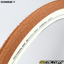 Neumático de bicicleta XNUMXxXNUMX (XNUMX-XNUMX) Schwalbe Fat Frank ribetes reflectantes marrón