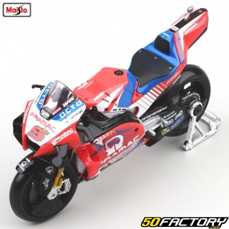 Moto miniature 1/18e Ducati Desmosedici GP Pramac Racing (2021) Zarco 5 Maisto
