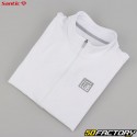 Camiseta de entretiempo de manga larga para hombre Santic Etheren color blanco y verde