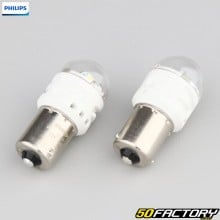 BA15S 12V Philips Ultinon Pro 3000V LED Turn Signal or Beacon Bulbs (2V Pack)