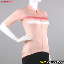 Camiseta manga corte de verano para mujer Santic Pali rosa