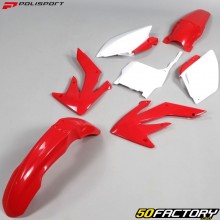 Kit de plástico Honda CRF XNUMX R (XNUMX - XNUMX) Polisport  vermelho e branco