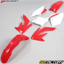 Kit de carenagens Honda CRF 250 R (2008 - 2009) Polisport vermelho e branco