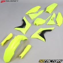 Kit de carenados Honda CRF 250 R, RX (2018 - 2021), 450R, RX (2017 - 2020) Polisport amarillo fluorescente