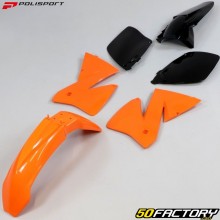 Kit plasticos KTM EXC 125, 200, 250... (2001 - 2002) Polisport naranja y negro