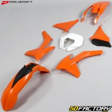 Kit plastiques KTM EXC, EXC-F 125, 200, 250... (2012 - 2013) Polisport orange