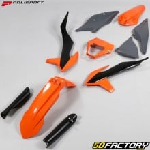 Kit plastiques KTM EXC, EXC-F 150, 250, 300... (depuis 2020) Polisport orange et gris nardo