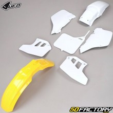 Kit plástico Suzuki  RM XNUMX (XNUMX) UFO  branco e amarelo