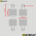 Pastillas de freno orgánicas para bicicleta MT5... Magura 8.P (4 piezas)