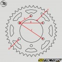 Corona de aluminio de 88 dientes 219 karting Righetti Ridolfi negra