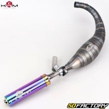 Exhaust pipe AM6 Minarelli KRM Pro Ride 80/90cc silencer Neo-chrome