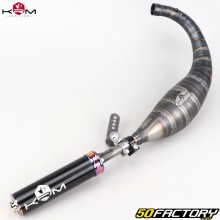 Exhaust pipe AM6 Minarelli KRM Pro Ride 80/90cc Neo-chrome black