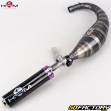 Exhaust pipe Derbi KRM Pro Ride 70/78cc Neo-chrome, holographic