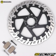 Bicycle brake disc Ø10 mm 2 holes MDR-P with 20.S Magura eStop brake pads