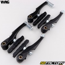 Pinzas de freno delanteras y traseras V-Brake para bicicleta Wag Bike negras