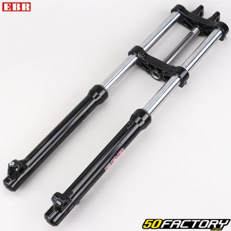 Horquilla hidráulica de aluminio de Ø10 mm (conjunto de freno de disco) Peugeot 103, MBK 51 EBR negro