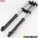 Horquilla hidráulica de aluminio de Ø10 mm (conjunto de freno de disco) Peugeot 103, MBK 51 EBR negro
