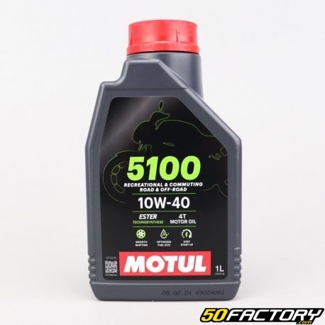 Óleo do motor 4T 10W40 Tecnossíntese da Motul 5100 1L