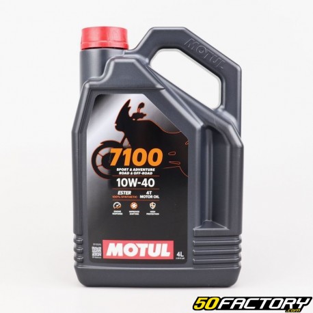 Óleo do motor 4T 10W40 Motul 7100 100% Síntese 4L