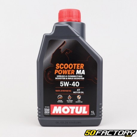 Engine Oil 4T 5W40 MA Motul Scooter Power 100% synthesis 1L