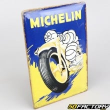Emaillierte Platte Michelin Motorrad 100x100 cm