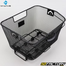 Rear bicycle basket with attachment to the M- luggage rackWave BA-RM Clamp W black