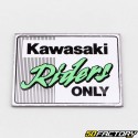 Imán Kawasaki Riders Only 6x8 cm blanco